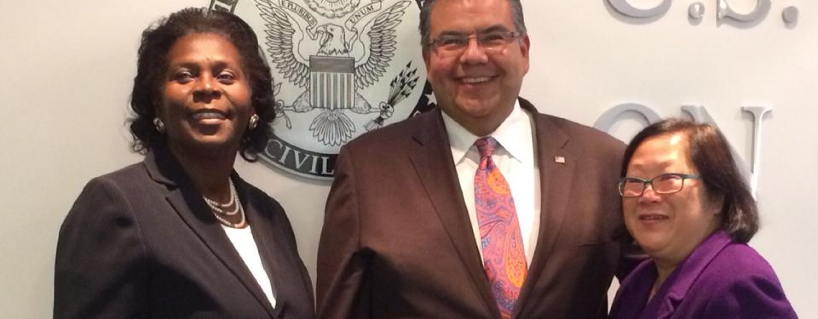 Karen with Chair Castro and Commissioner Timmons-Goodson.