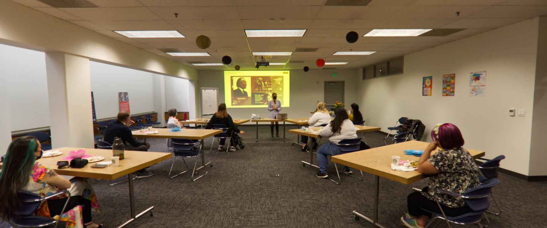 United Way of the Columbia-Willamette staff members get together to celebrate Asian American and Pacific Islander Month