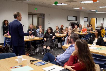 a room full of people